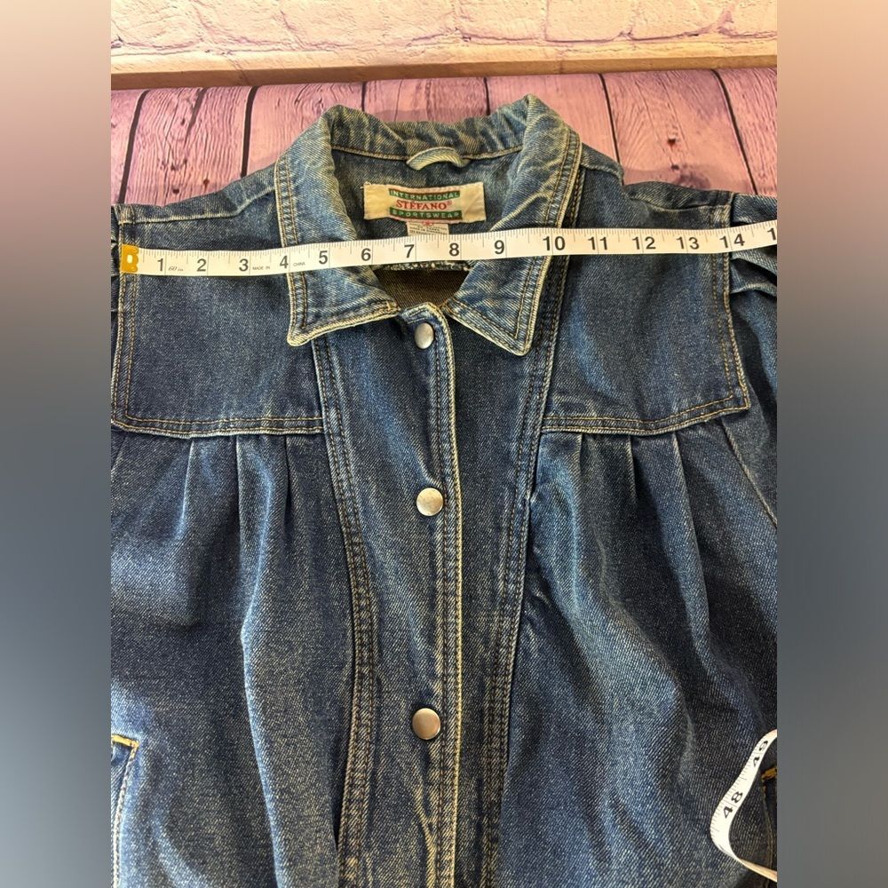 Vintage International Stefano Sportswear Retro 90’s Streetwear Jean Jacket S - Picture 3 of 8
